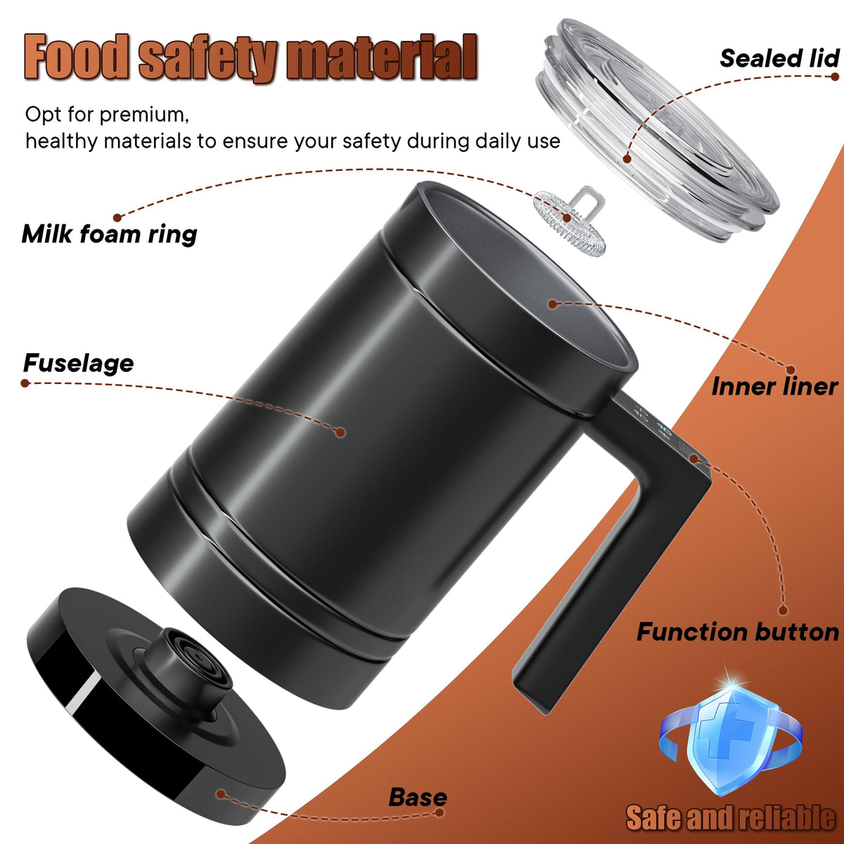 Timesuper milk frother 4-in-1 cold frothing for iced beverages.