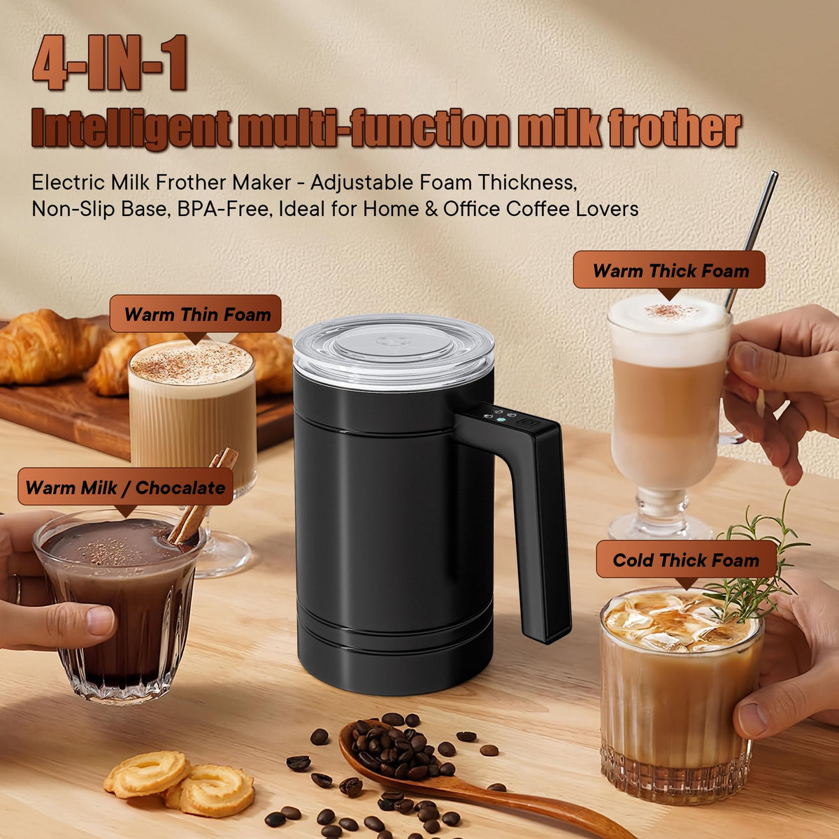 Timesuper ergonomic handle enables steady, spill-free lifting.