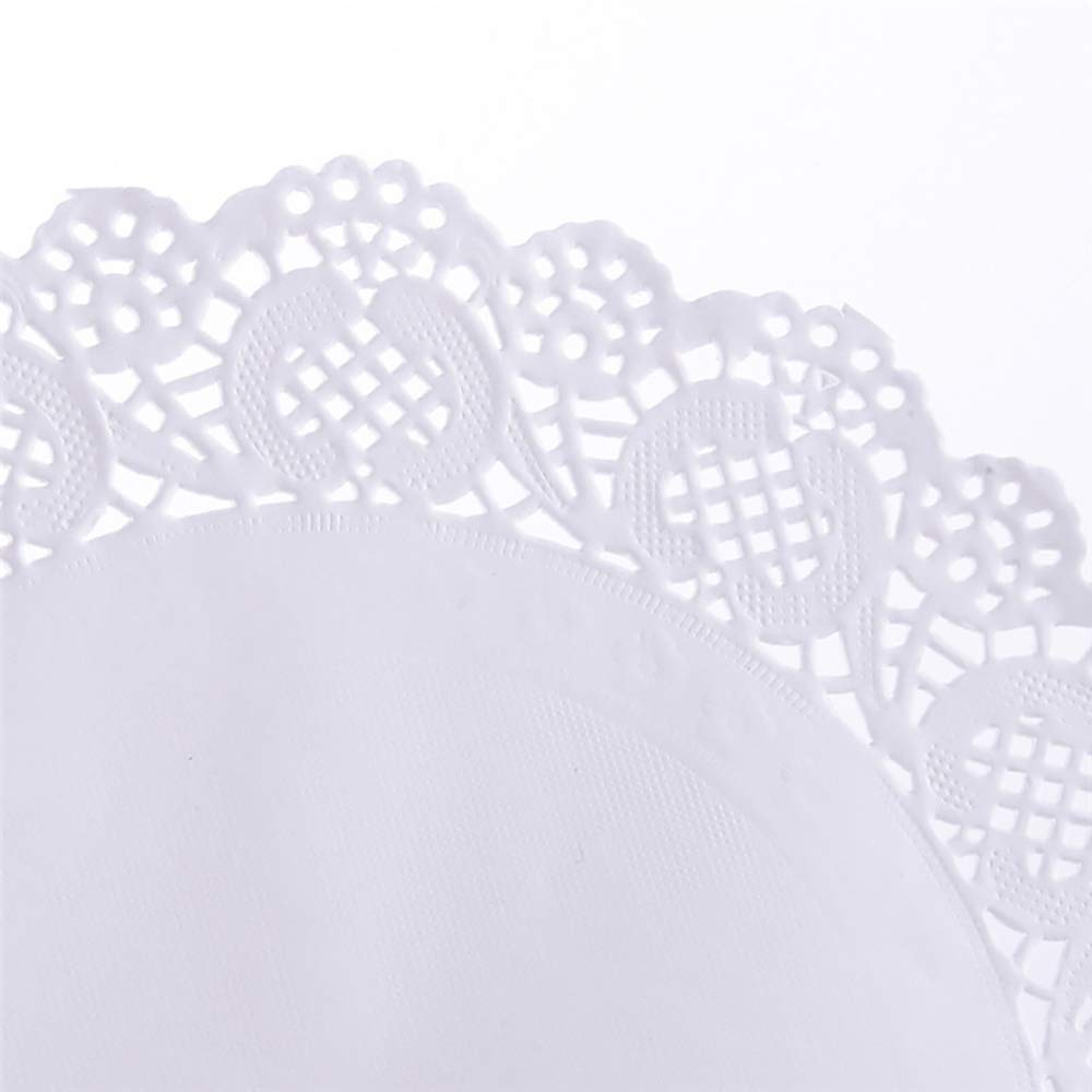 Tim&Lin White Lace Doilies cake decoration enhances dessert displays while protecting surfaces.