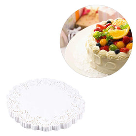 Tim&Lin White Lace Doilies Christmas party decor adds festive elegance.