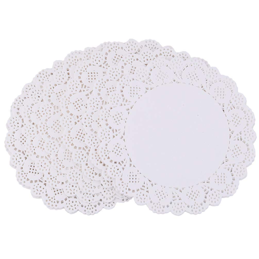 Tim&Lin White Lace Doilies dessert plate decoration for delicate presentations.