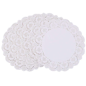 Tim&Lin White Lace Doilies dessert plate decoration for delicate presentations.