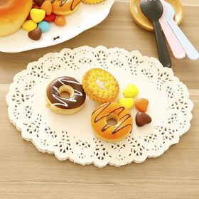 Tim&Lin White Lace Doilies tea party setting prevents mess and simplifies cleanup.
