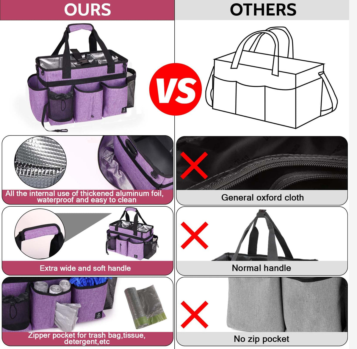 Timoxi design features a shoulder strap and waist belt for hands free cleaning