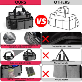 Timoxi cleaning organizer with detachable divider to reconfigure storage on demand.