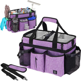 Timoxi large cleaning caddy exterior dimensions show ample space for tools