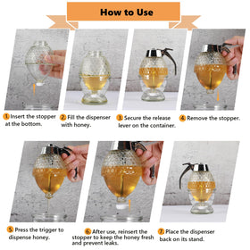 Timtopno gift-ready honey dispenser perfect for breakfasts and gifts.