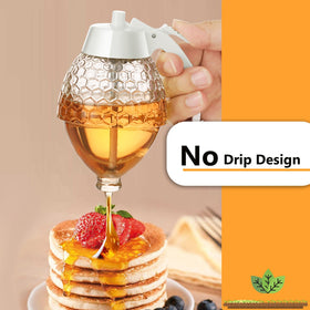 Timtopno honey dispenser showcases honeycomb glass design for elegant table setting