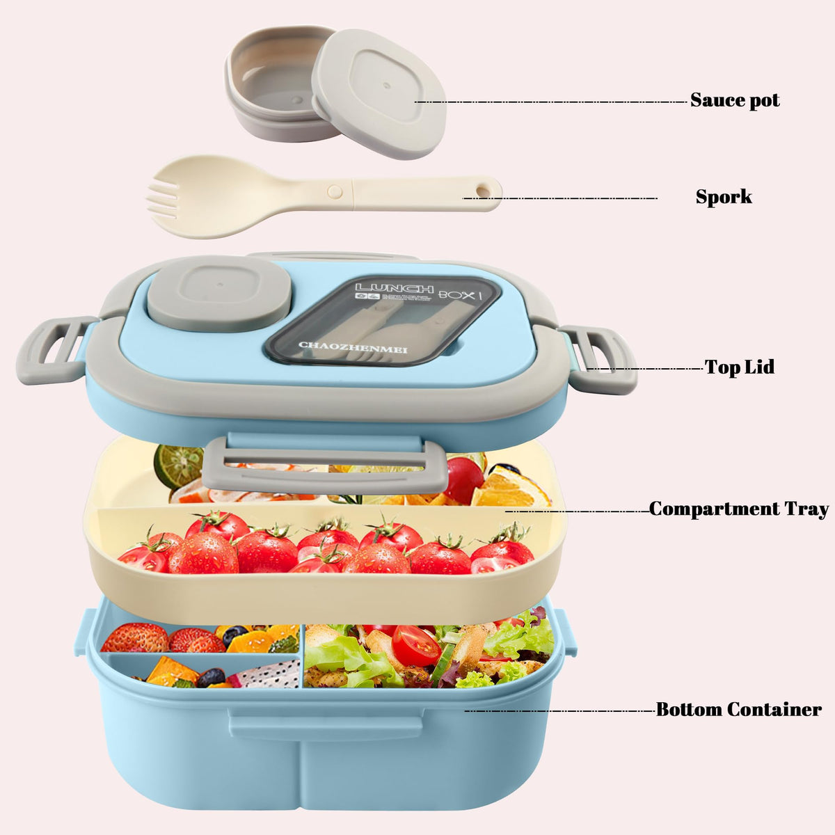 Tinaforld 3oz sauce container included for dressings or dips