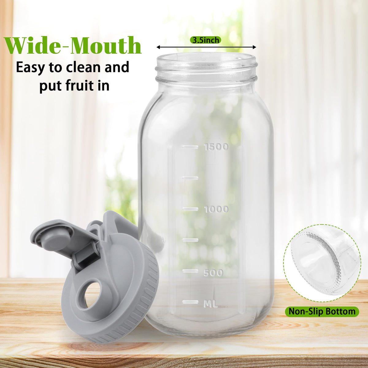 Tinaforld 64 oz glass pitcher in fridge storage keeps beverages fresh