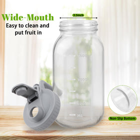Tinaforld 64 oz glass pitcher in fridge storage keeps beverages fresh