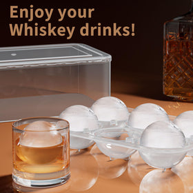 TINANA circle ice cube tray with lid keeps batches ready for gatherings