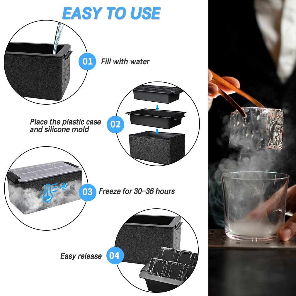 TINANA easy-release silicone tray for smooth cube removal