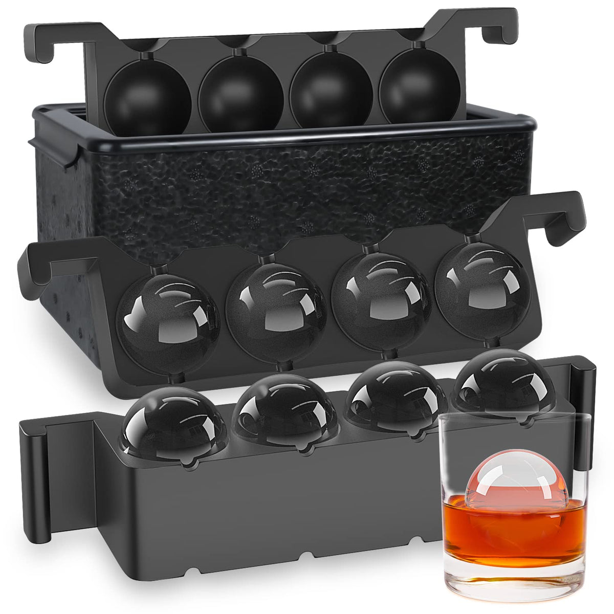 Tinana easy-release silicone tray designed for quick ice ball release.