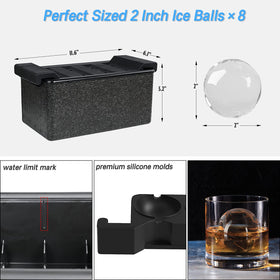 Tinana premium silicone ice maker offers durable, safe ice cubes.