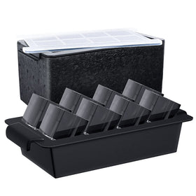 TINANA Upgrade 2inch clear ice cube tray creating eight premium cubes for cocktails