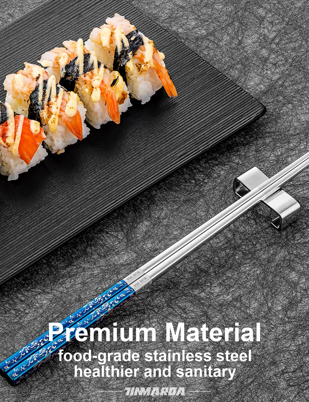TINMARDA dishwasher-safe chopsticks for quick and easy cleanup.