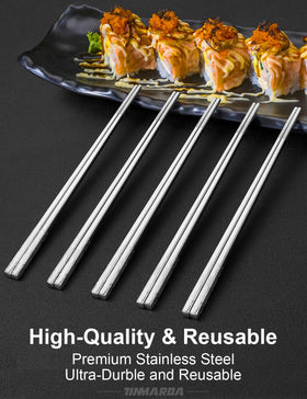 TINMARDA laser-engraved pattern chopsticks retain elegance after many uses.
