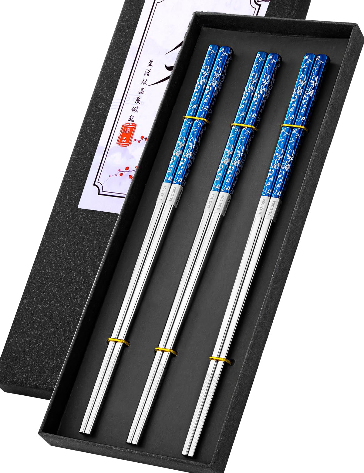 TINMARDA metal chopsticks in blue-silver for elegant dining at home.