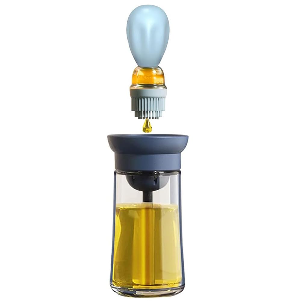 TINMIX Oil Dispenser with Brush blue bottle for easy oil basting