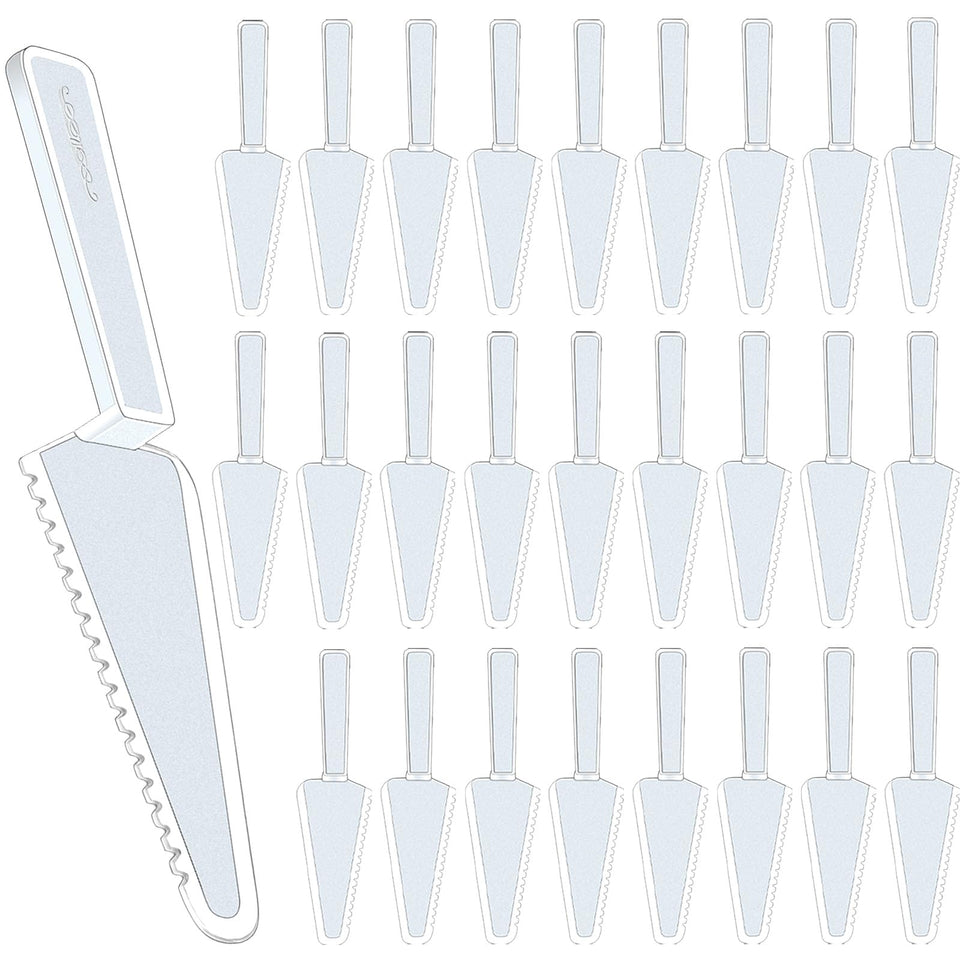 TINSKY 50-piece disposable cake cutters in packaging for quick party prep