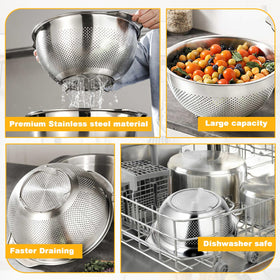 TINSKY polished mesh ensures thorough draining while keeping particles contained.