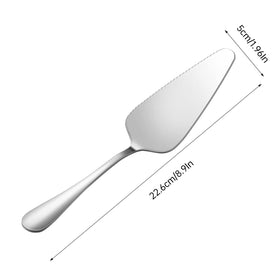 tiokin stainless steel pizza slicer server with mirror polish for elegant cutting