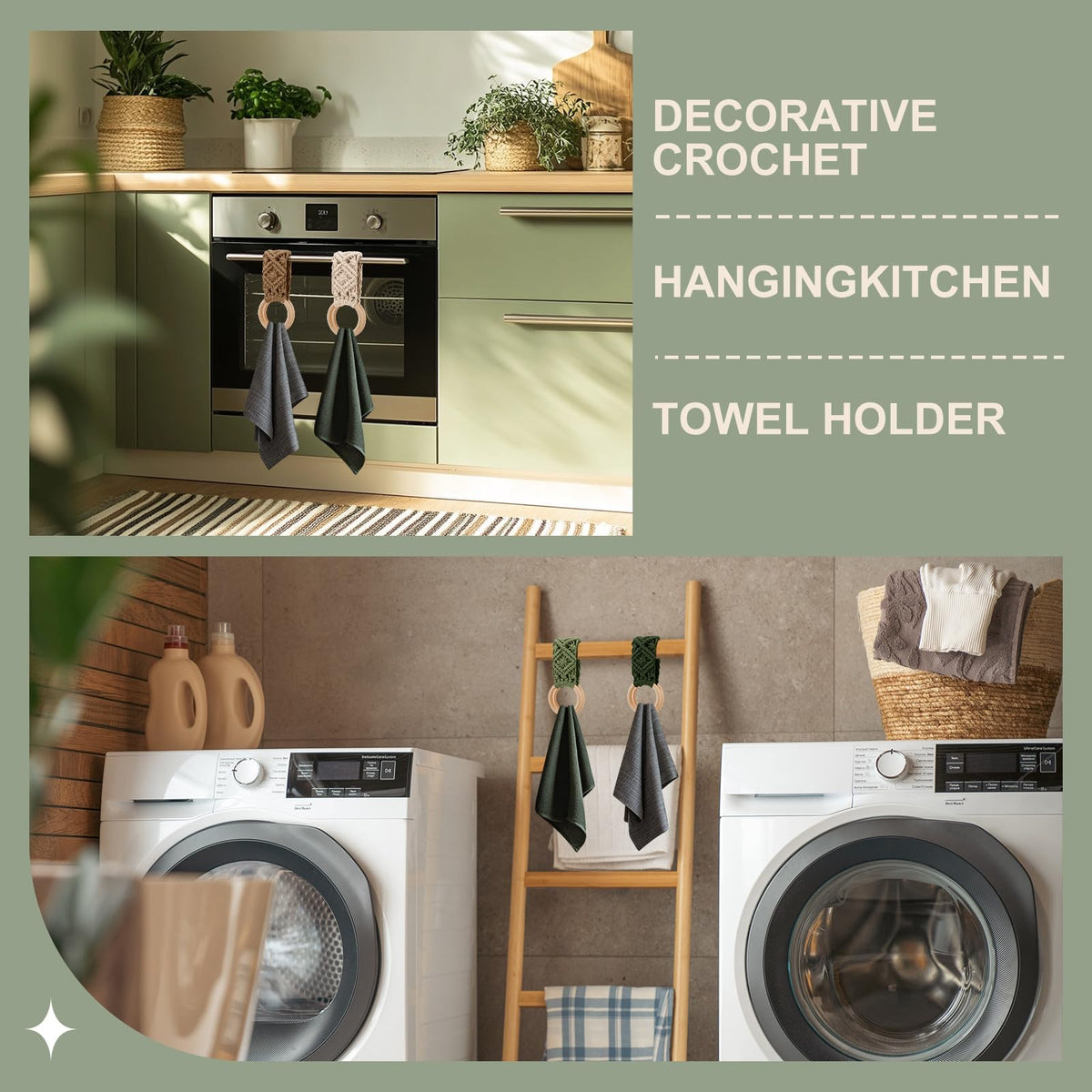 Tioncy 4-color knit towel ring display showcases versatile color options.