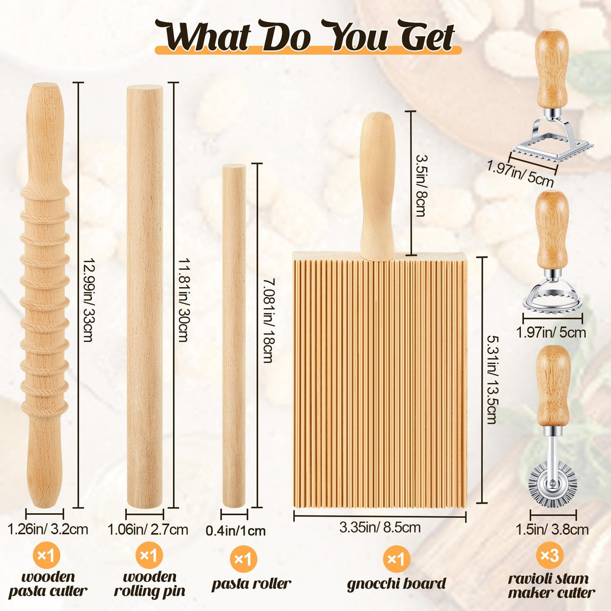 Tioncy ravioli rolling pin distributes dough evenly for consistent pockets