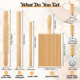 Tioncy ravioli rolling pin distributes dough evenly for consistent pockets