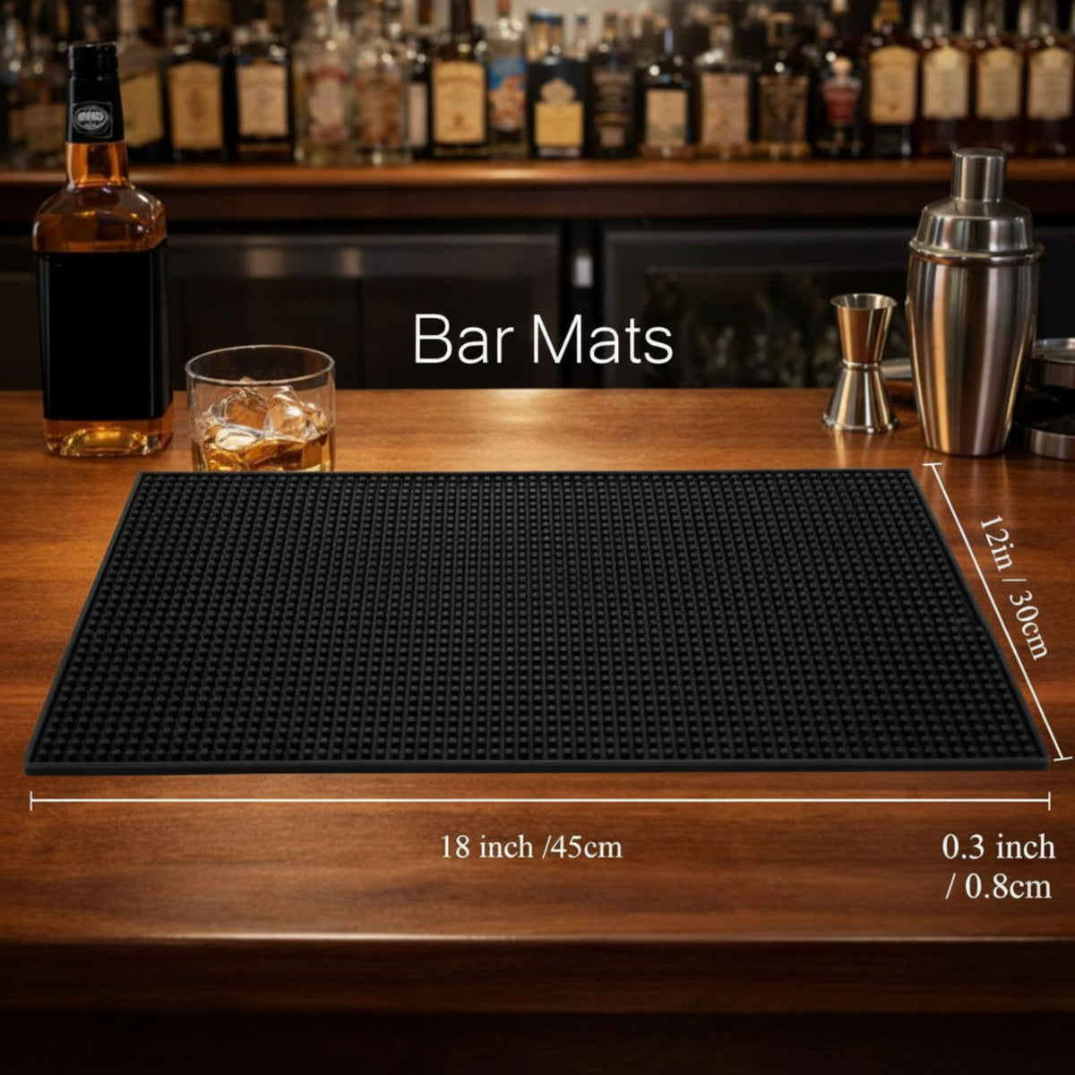 Tioncy bar mat non-slip bottom prevents sliding on counters