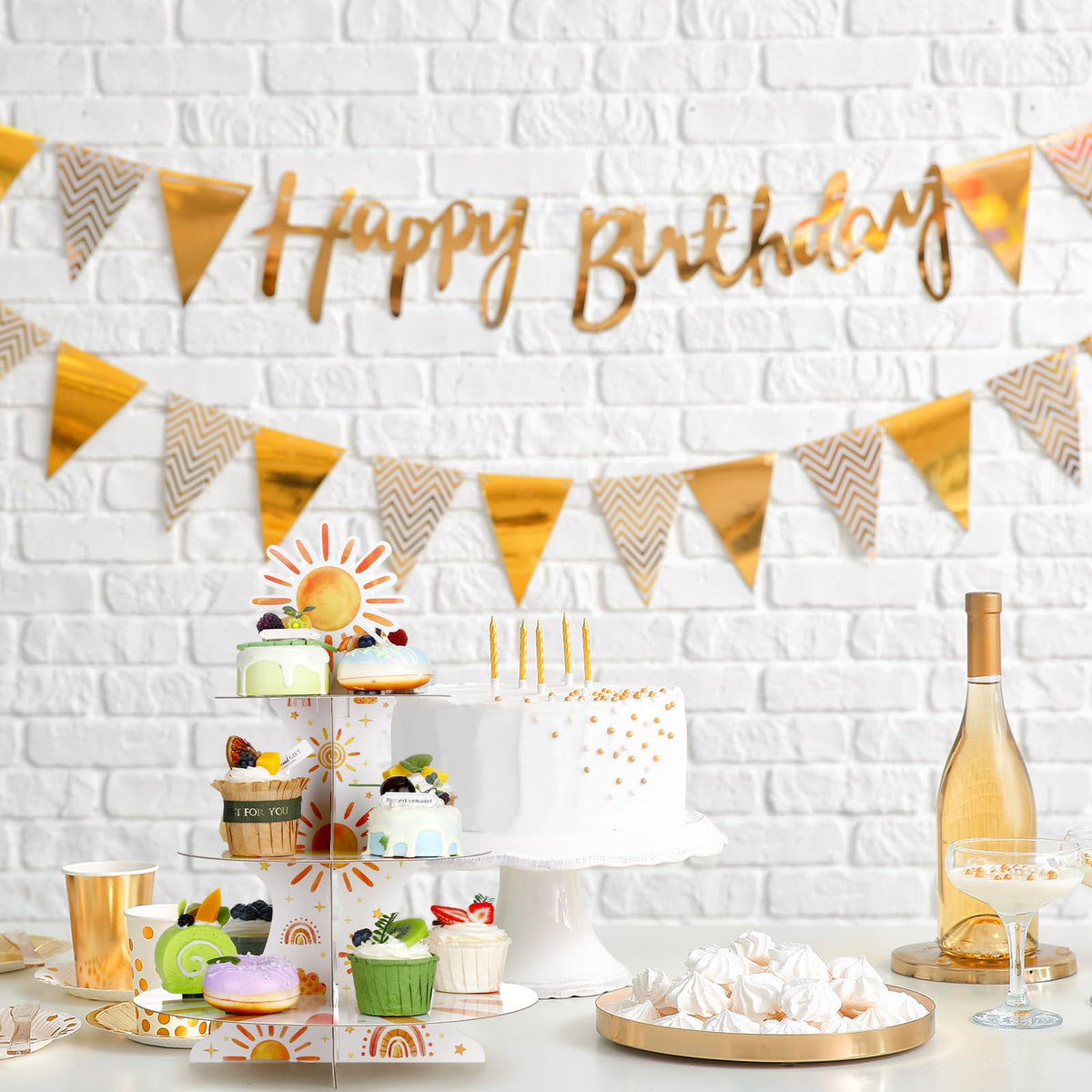 Tioncy bottom tier diameter 12 inches fits a generous cupcake platter