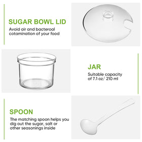 Tioncy clear sugar jar with tag sheets helps label contents quickly.