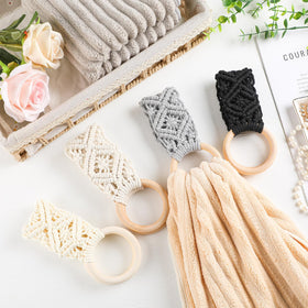 Tioncy crochet towel holder design adds warm handmade style to the kitchen