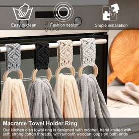 Soft cotton yarn Tioncy towel holder supports towels without slipping