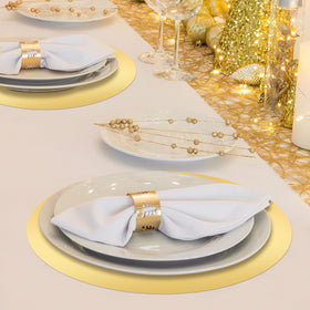 Tioncy placemats decorate hotels and cafes with elegant, shiny table protection.