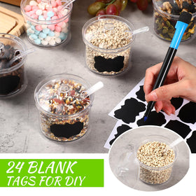 Tioncy hot cocoa bar supplies organize toppings in durable acrylic jars.