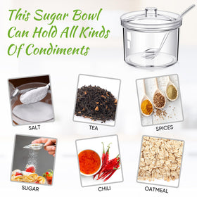 Tioncy sugar jar with sealed lid on kitchen counter highlights freshness retention.