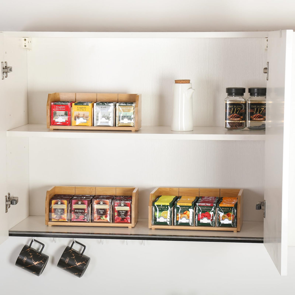 TIOPGHAD anti-collision design protects bags and keeps shelves tidy