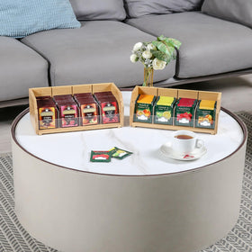TIOPGHAD stackable tea bag rack saves counter space while offering clear visibility.