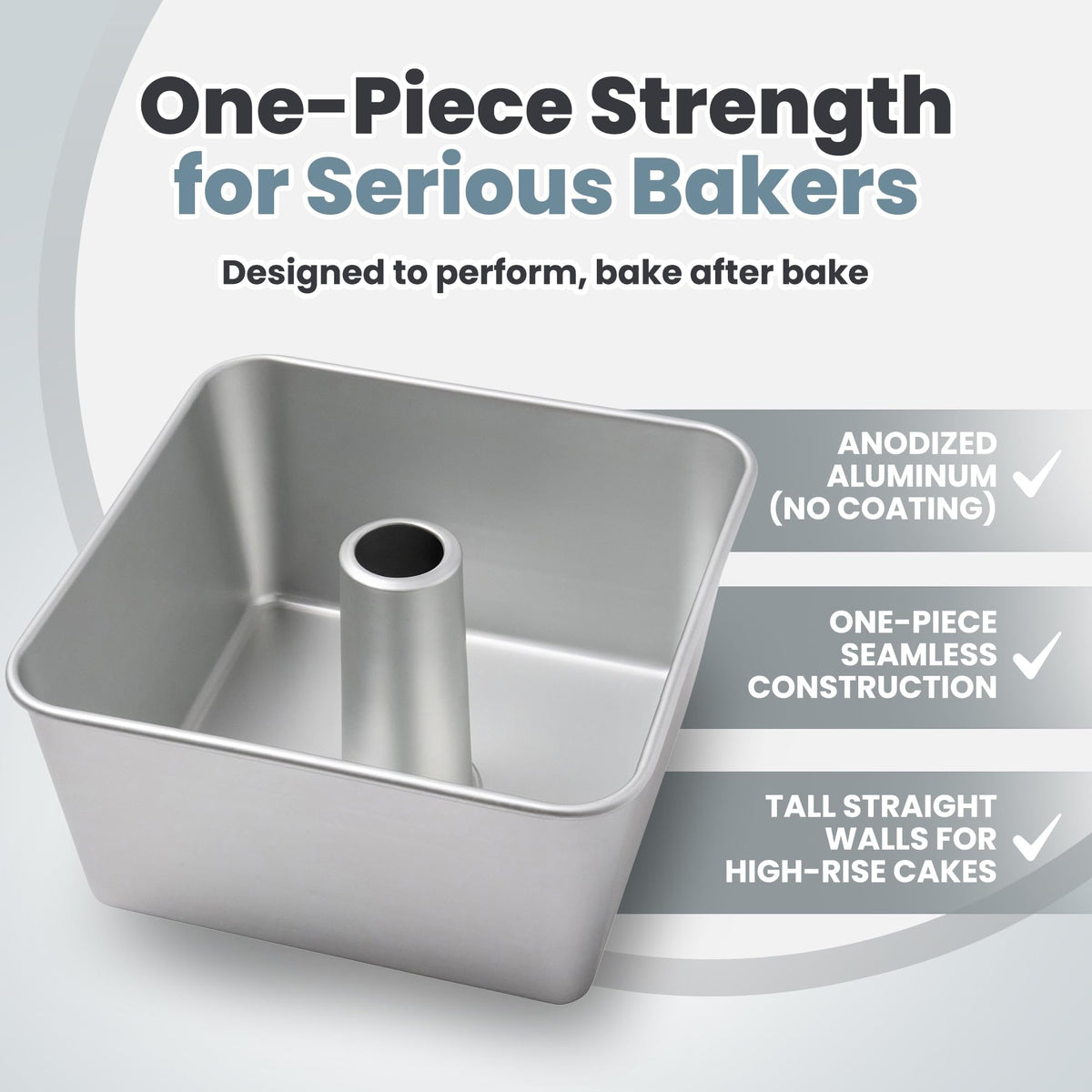 TiParthenos 18-cup square pan ideal for celebration bakes and servings.
