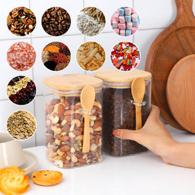 TIPGO borosilicate glass jar, BPA-free and durable.