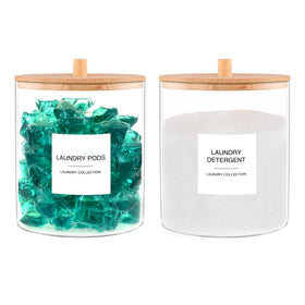 TIPGO glass jar laundry large-mouth for easy scooping and refilling