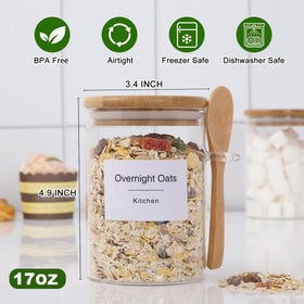 TIPGO airtight jar with borosilicate glass keeps contents visible.
