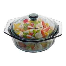 TIPTAP mini casserole dish with lid on shows transparent glass for easy meal monitoring.