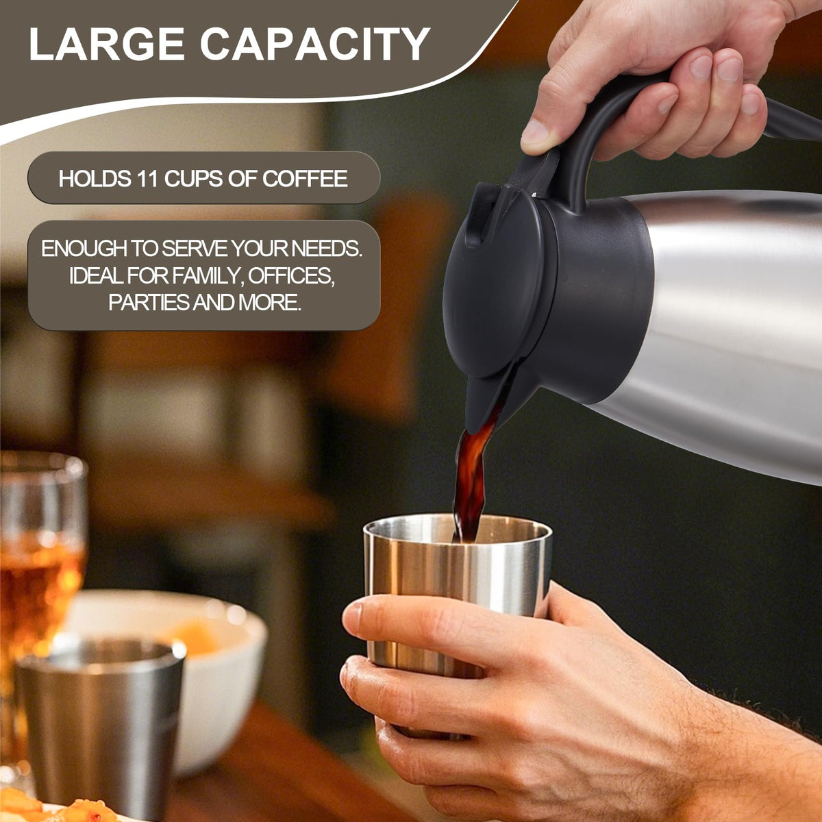 TIPTAP non-slip silicone base stabilizes the carafe on any surface