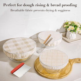 Tirphy 12-inch bowl cover keeps sourdough warm and hydrated during proofing.