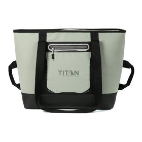 Titan Deep Freeze Tote interior with wide mouth for easy access to cold foods.