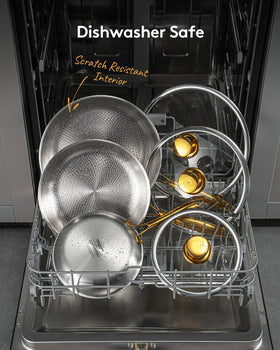 Titanium Wave induction-ready pan works on all cooktops.