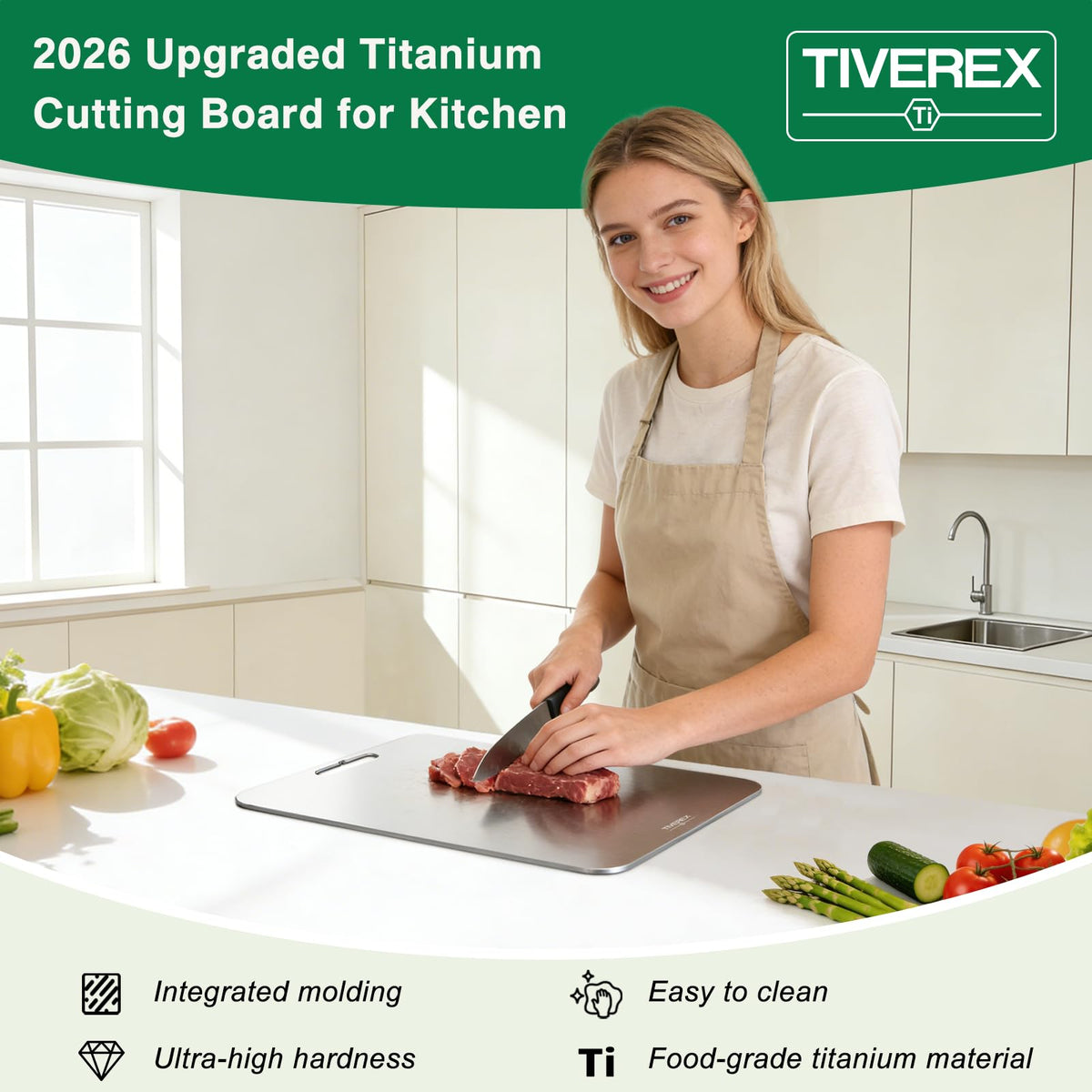 TIVEREX 18 x 12 board on counter for large meat prep.
